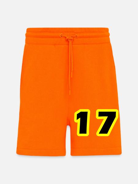 17 Number Symbol - Shorts - made by SPREAD - SUNSET ORANGE