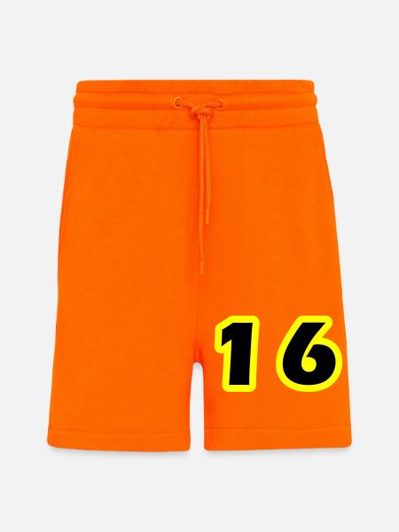 16 Number symbol - Shorts - made by SPREAD - SUNSET ORANGE