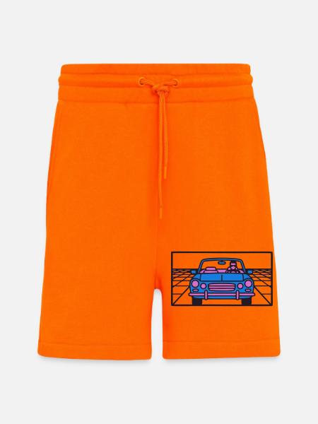 Retro Car Miami Logo - Shorts - made by SPREAD - SUNSET ORANGE