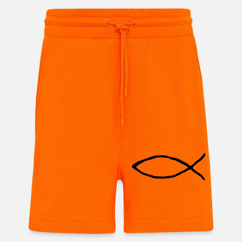Christian poisson - Short bio décontracté fabriqué en UE - SUNSET ORANGE
