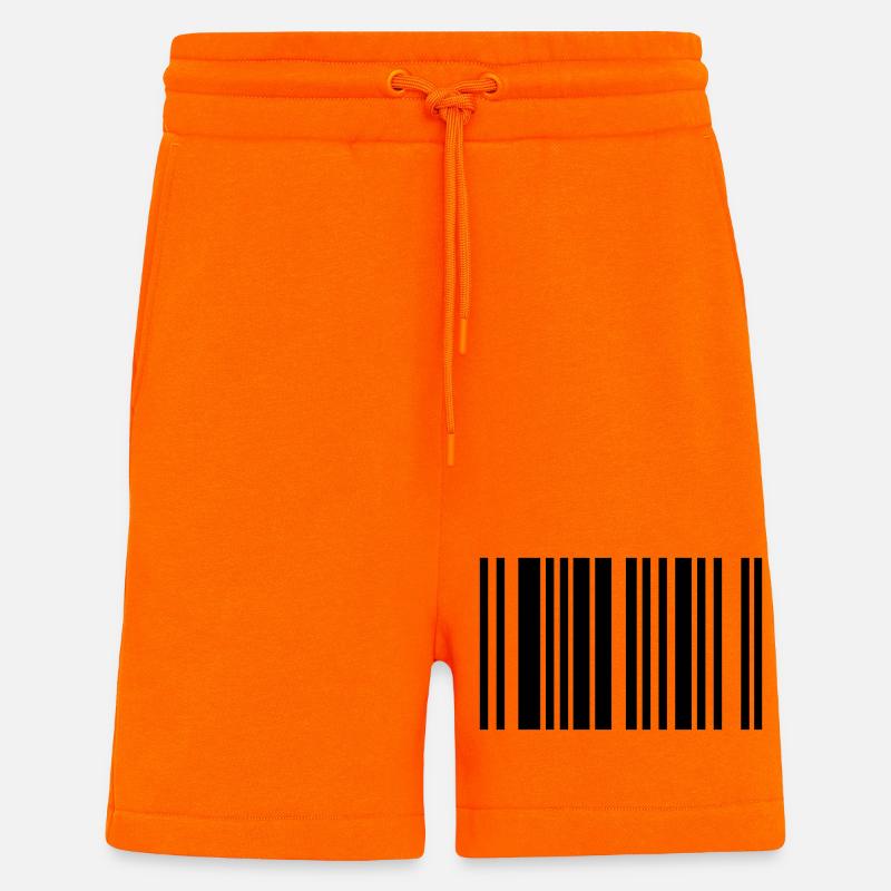 barcode - Short bio décontracté fabriqué en UE - SUNSET ORANGE