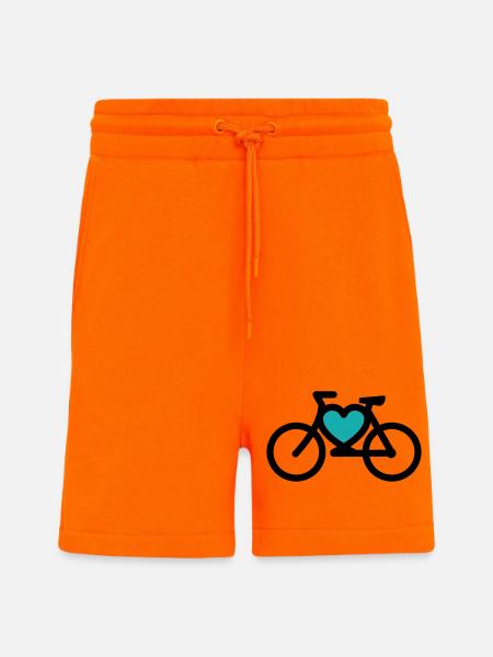 i ike mon vélo - Short bio décontracté fabriqué en UE - SUNSET ORANGE