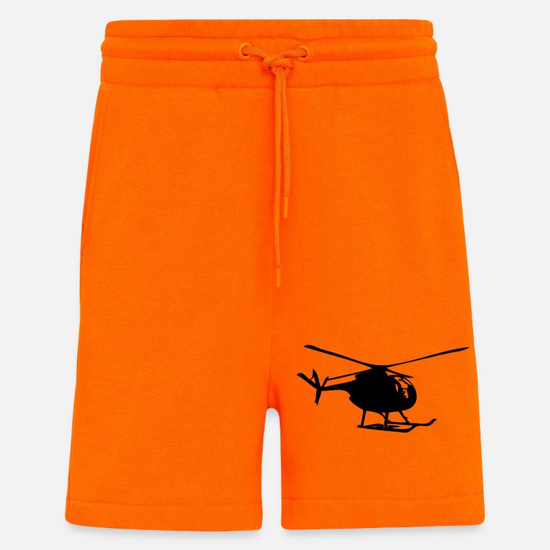 Hélicoptère - Short bio décontracté fabriqué en UE - SUNSET ORANGE