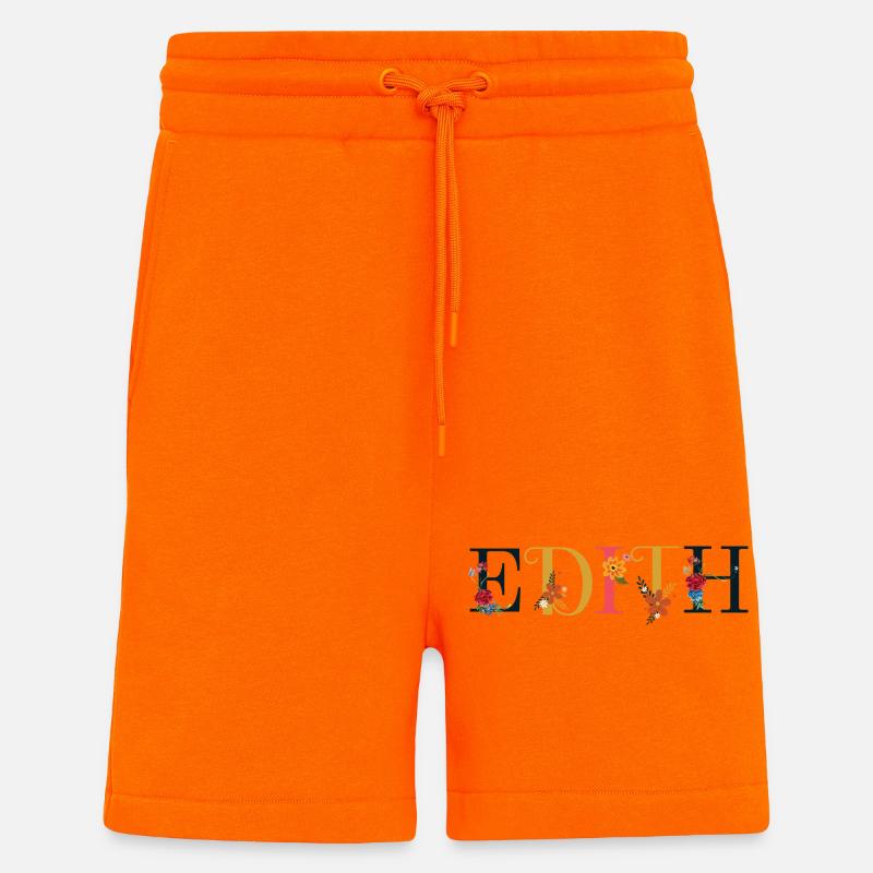 EDITH Name mit Blumen geschmückt - Shorts - made by SPREAD - SUNSET ORANGE