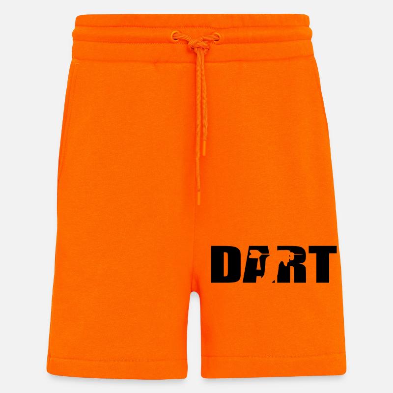 Conception de fléchettes classiques – Précision et style - Short bio décontracté fabriqué en UE - SUNSET ORANGE