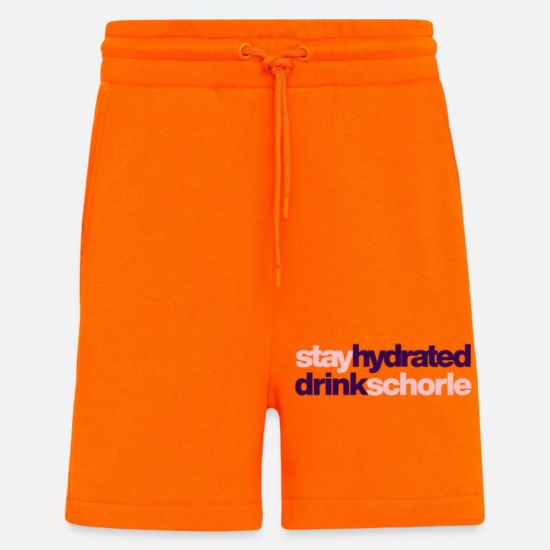 stay hydrated - drink schorle - Shorts - made by SPREAD - SUNSET ORANGE