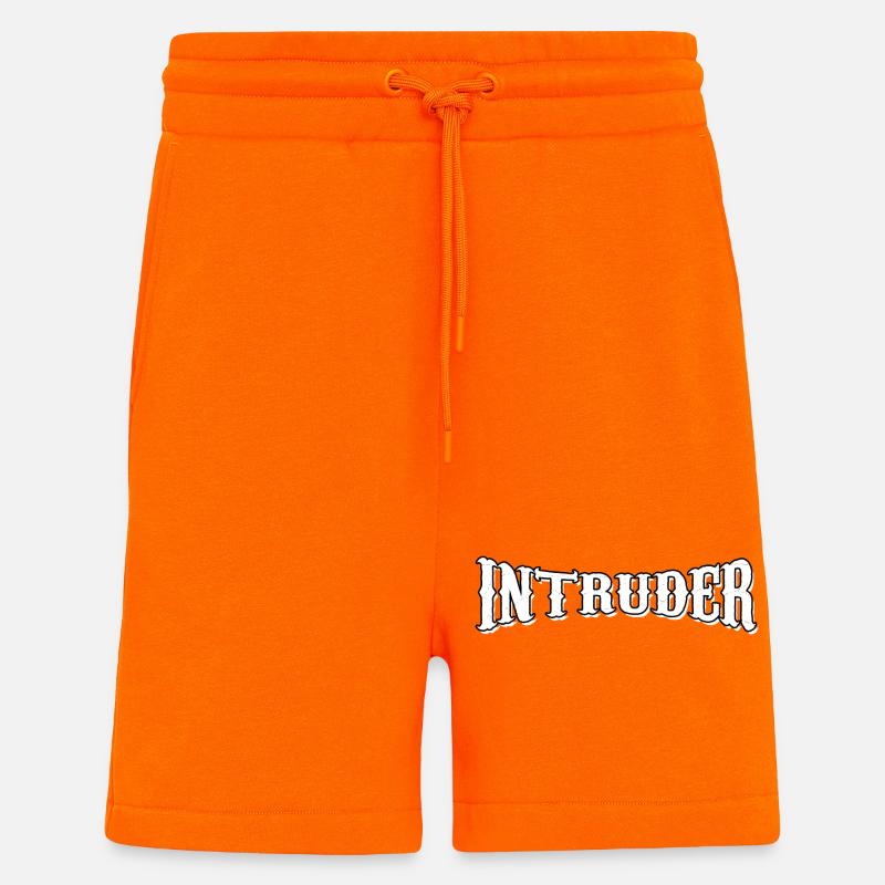 intruder hacker intruder clan sticker computer - Shorts - made by SPREAD - SUNSET ORANGE