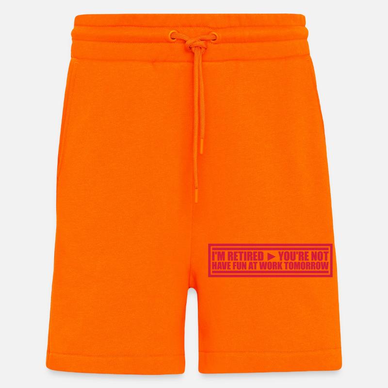 Amusez-vous au travail - Short bio décontracté fabriqué en UE - SUNSET ORANGE