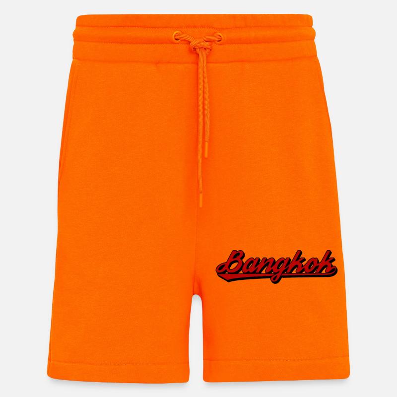Bangkok Script Neon Red - Shorts - made by SPREAD - SUNSET ORANGE