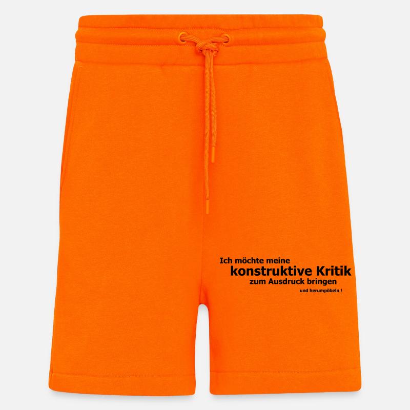 Poebling - Short bio décontracté fabriqué en UE - SUNSET ORANGE