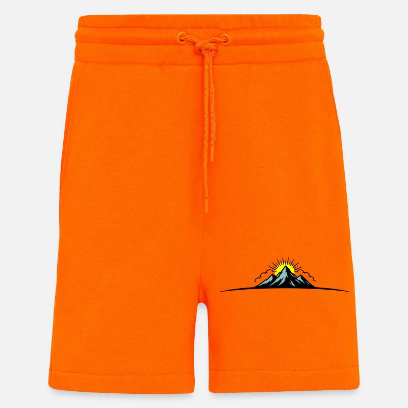 Berge Outdoor Symbol Mountains - Shorts - made by SPREAD - SUNSET ORANGE
