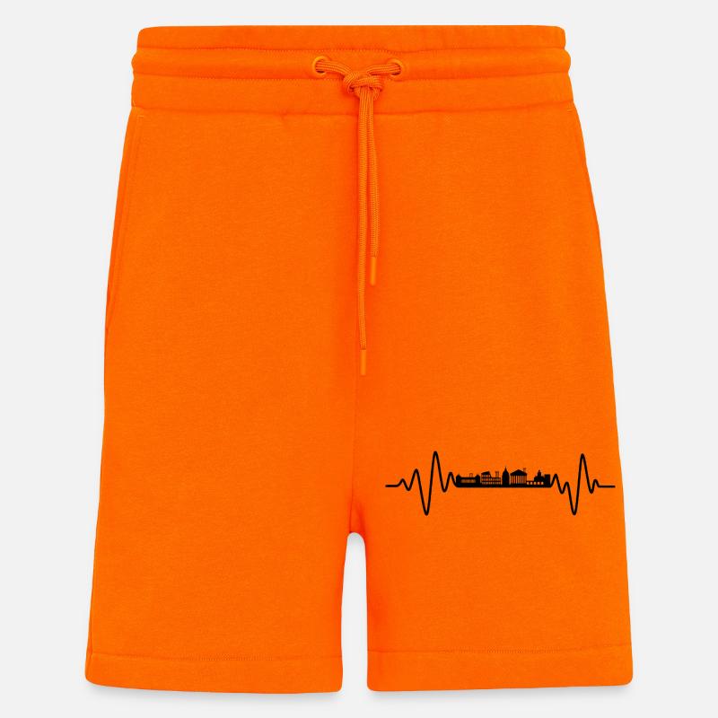 Rom Skyline Herzschlag Rom - Shorts - made by SPREAD - SUNSET ORANGE