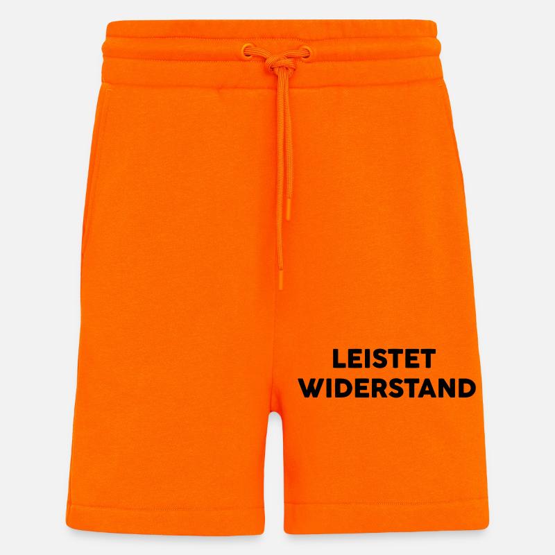 résistance - Short bio décontracté fabriqué en UE - SUNSET ORANGE