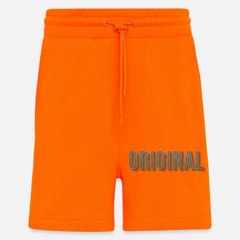 Original Font Unique Confident Einmali - Shorts - made by SPREAD - SUNSET ORANGE