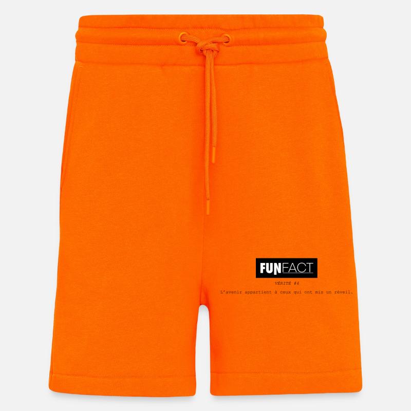 FUNFact_-4 - Short bio décontracté fabriqué en UE - SUNSET ORANGE