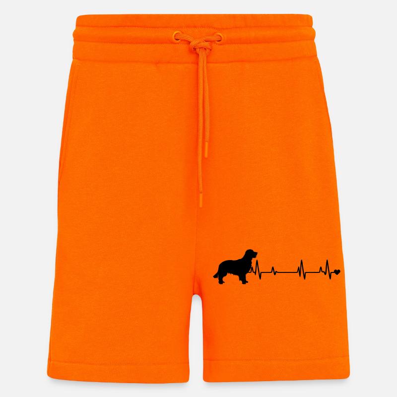 Chien - Short bio décontracté fabriqué en UE - SUNSET ORANGE