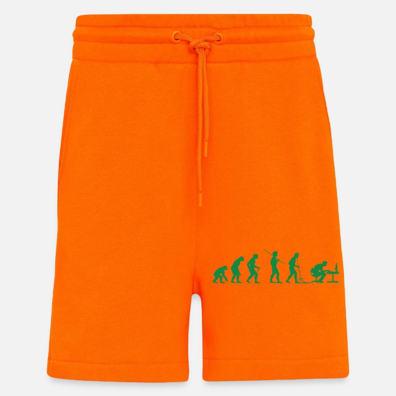 Programmeur Évolution Informaticien Développeur - Short bio décontracté fabriqué en UE - SUNSET ORANGE