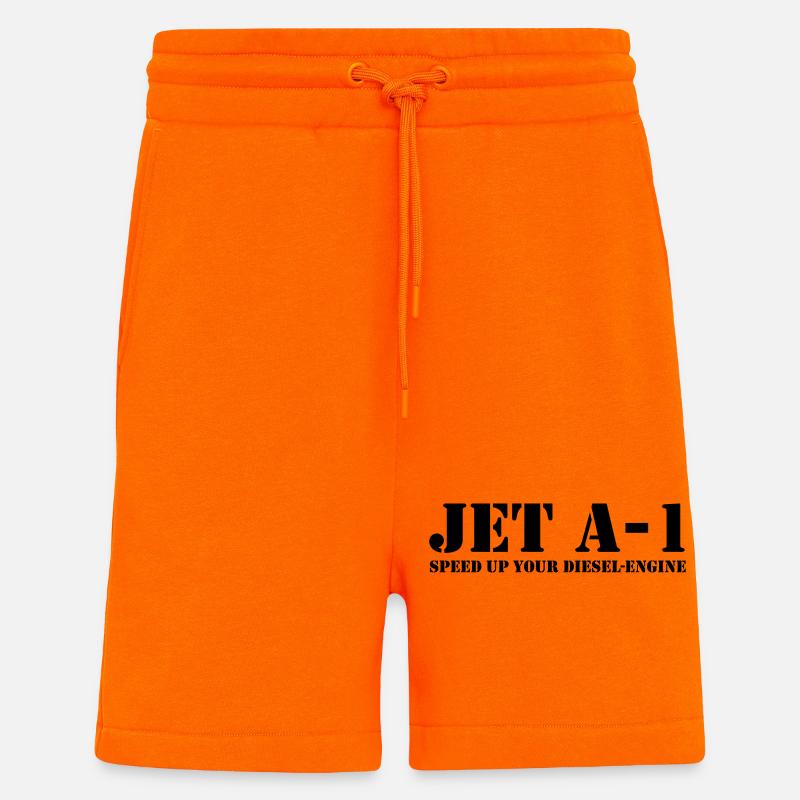 Jet A-1 diesel - Short bio décontracté fabriqué en UE - SUNSET ORANGE