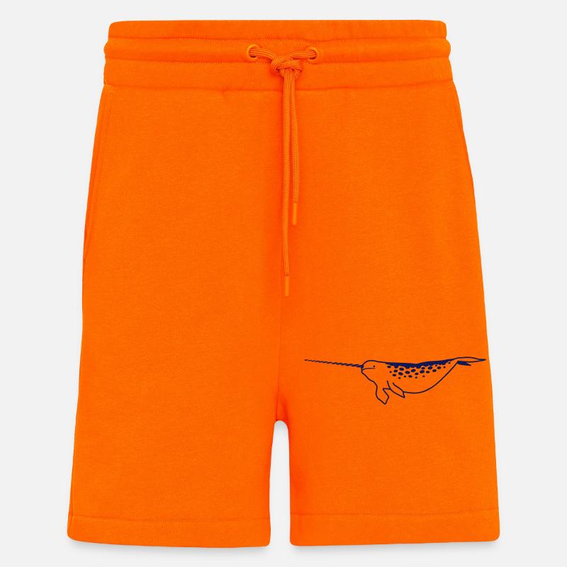 Narwal Meeres-Einhorn Design - Shorts - made by SPREAD - SUNSET ORANGE