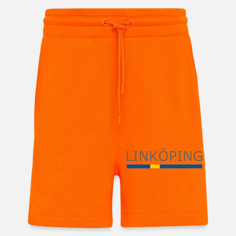 Sweden Flag - Linköping - Sverige - Schweden - Shorts - made by SPREAD - SUNSET ORANGE