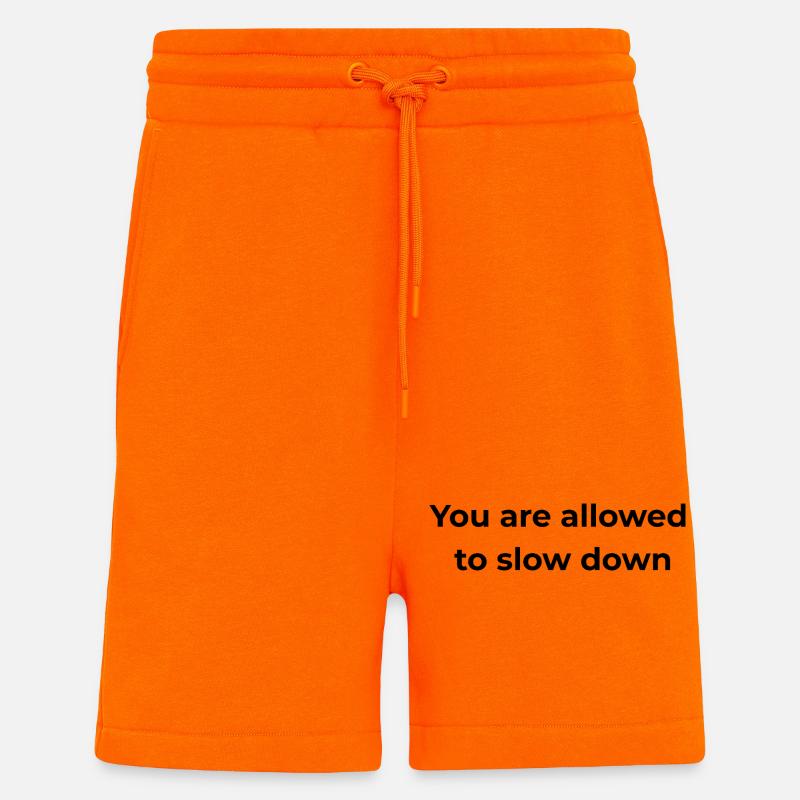 Achtsame Erinnerung | Du darfst langsamer machen - Shorts - made by SPREAD - SUNSET ORANGE