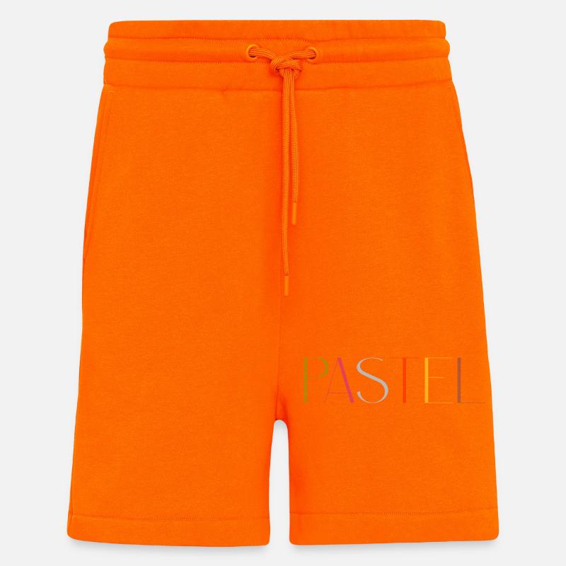 PASTELL Couleurs pastel - Short bio décontracté fabriqué en UE - SUNSET ORANGE