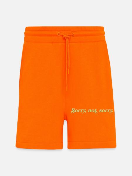 Désolé, pas désolé – Cheeky Attitude - Short bio décontracté fabriqué en UE - SUNSET ORANGE