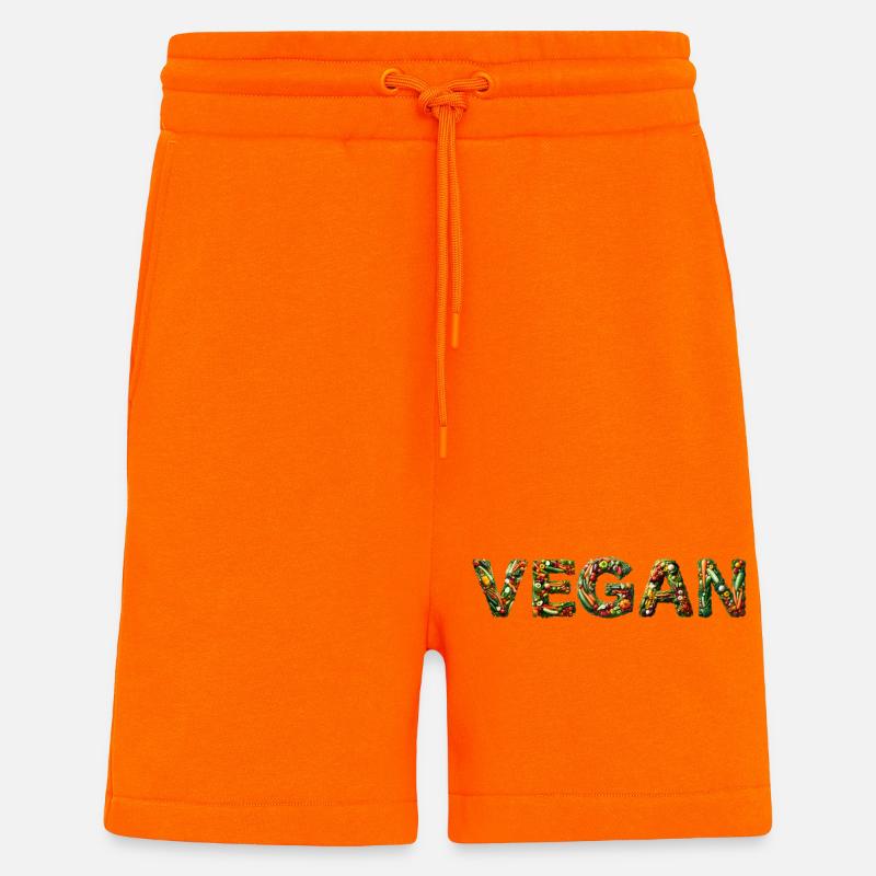 Vegan – plant-based from fruit and vegetables - Shorts - made by SPREAD - SUNSET ORANGE