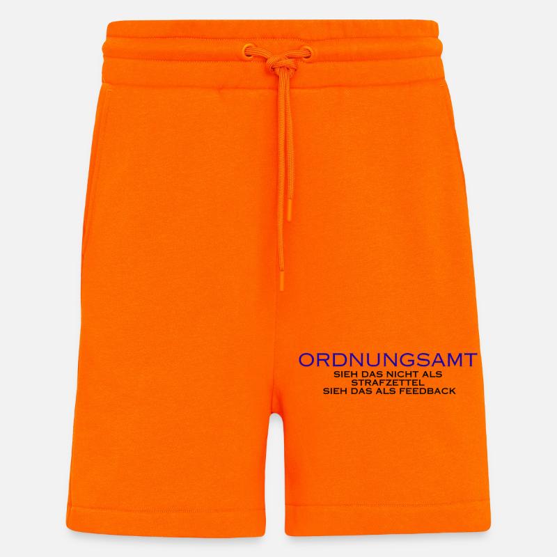 Ordnungsamt Sieh das als Feedback - Shorts - made by SPREAD - SUNSET ORANGE
