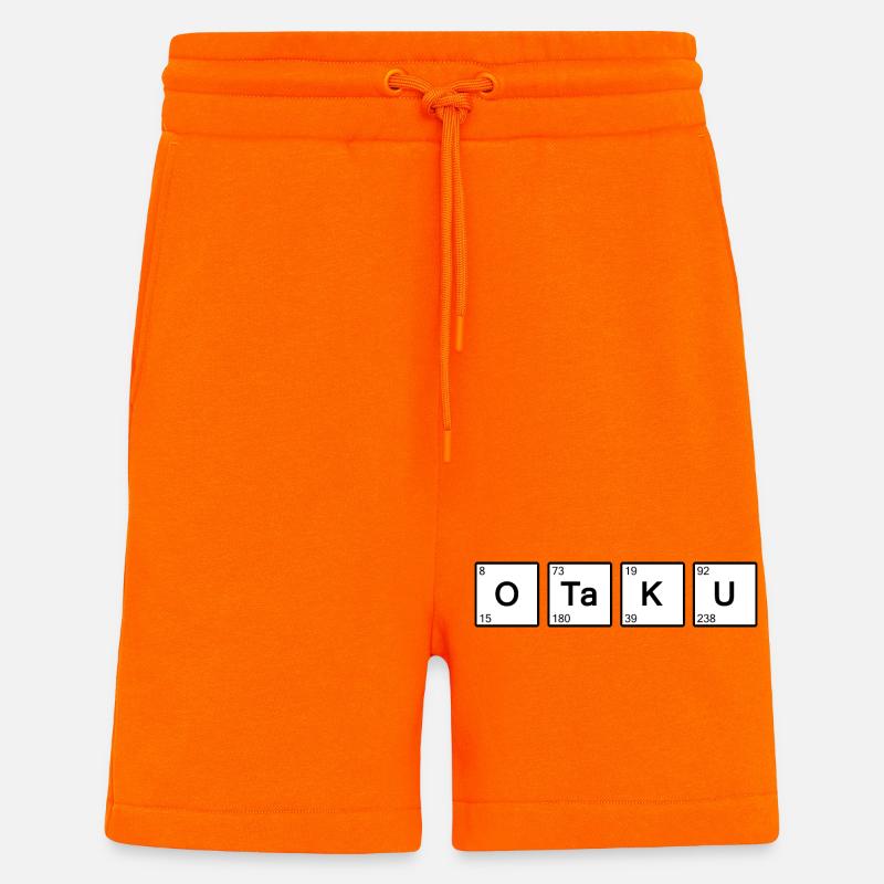 OTAKU Atomique Typographie Élémentaire - Short bio décontracté fabriqué en UE - SUNSET ORANGE