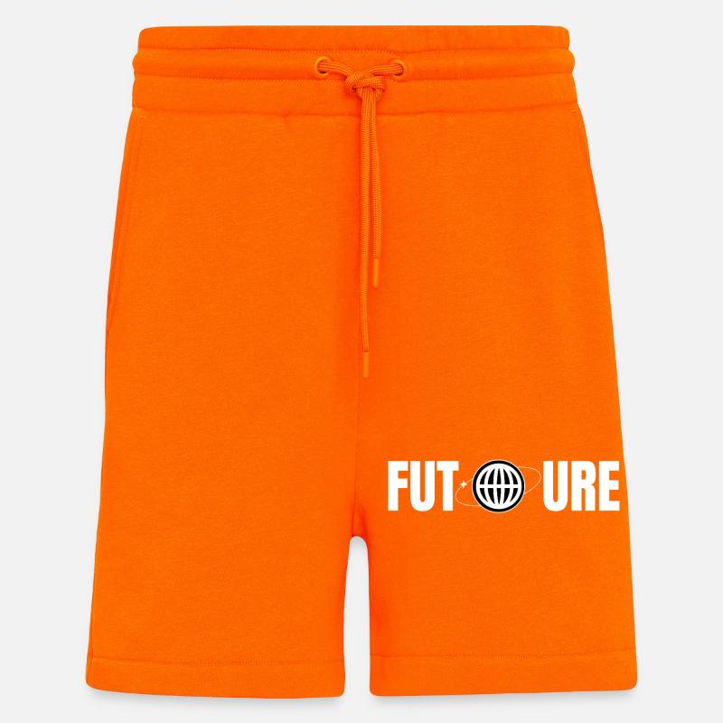 Zukunftsglobus Icon Design - Shorts - made by SPREAD - SUNSET ORANGE