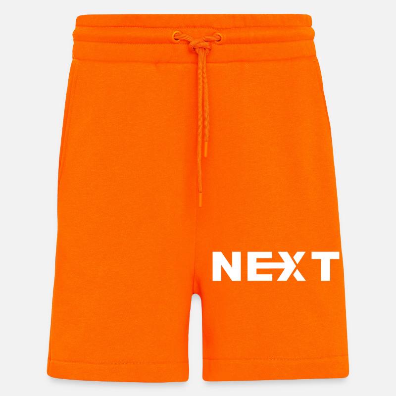 Nächster weißer Text - Shorts - made by SPREAD - SUNSET ORANGE