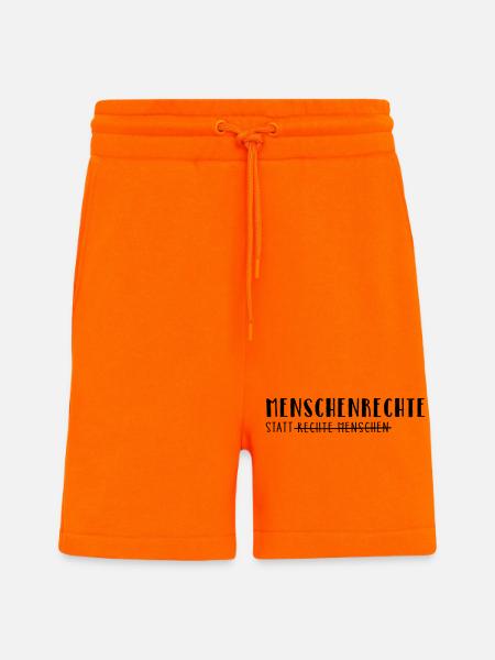 Human rights instead of right-wing people - Shorts - made by SPREAD - SUNSET ORANGE