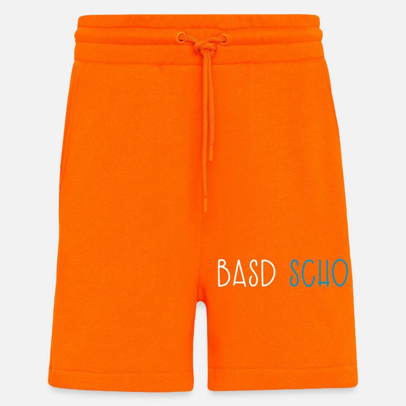 Basd Scho Bavière Dialecte bavarois - Short bio décontracté fabriqué en UE - SUNSET ORANGE
