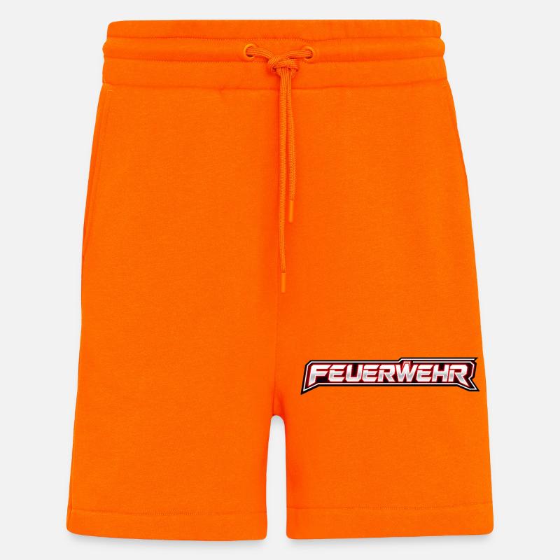 Feuerwehr Neon-Schriftzug - Shorts - made by SPREAD - SUNSET ORANGE