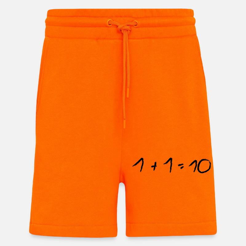 problème de maths 1 + 1 - Short bio décontracté fabriqué en UE - SUNSET ORANGE