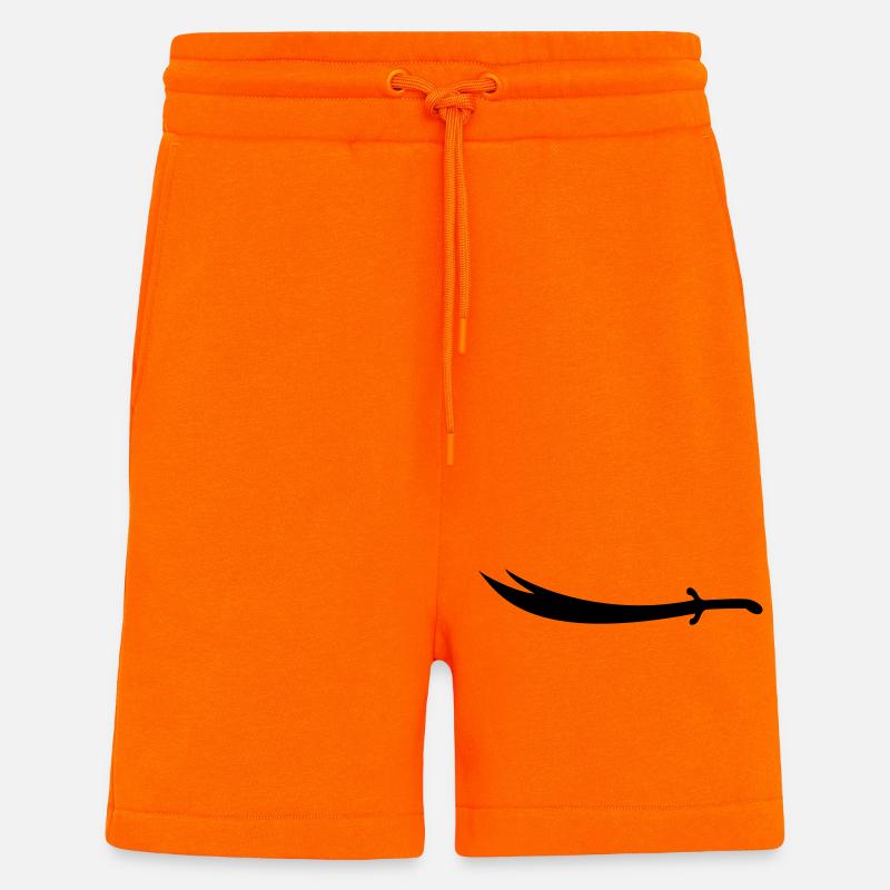 Ali Épée Zülfikar - Short bio décontracté fabriqué en UE - SUNSET ORANGE