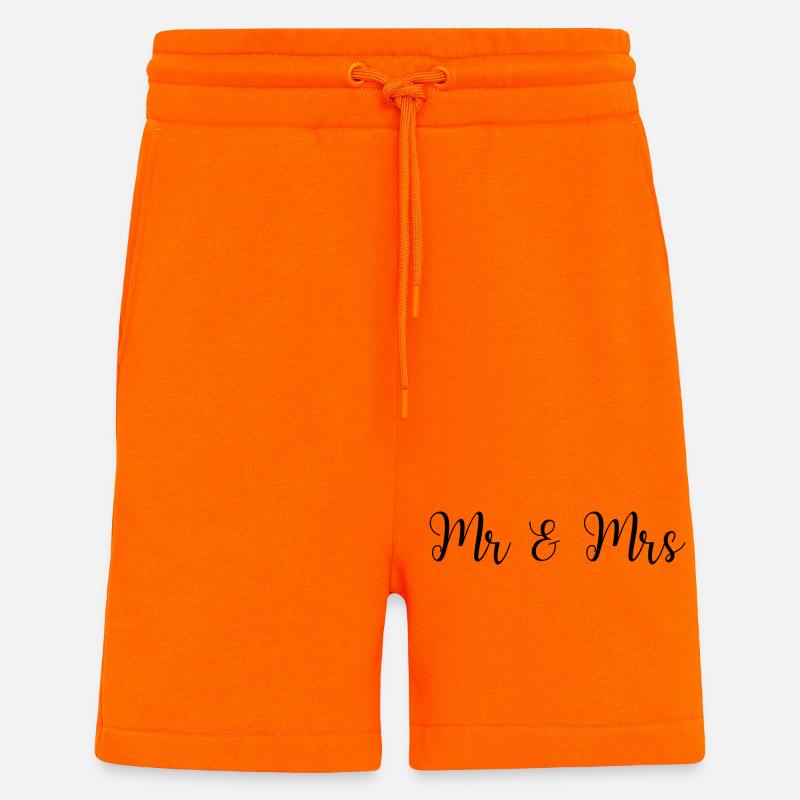Mr & Mrs Wedding Design - Shorts - made by SPREAD - SUNSET ORANGE
