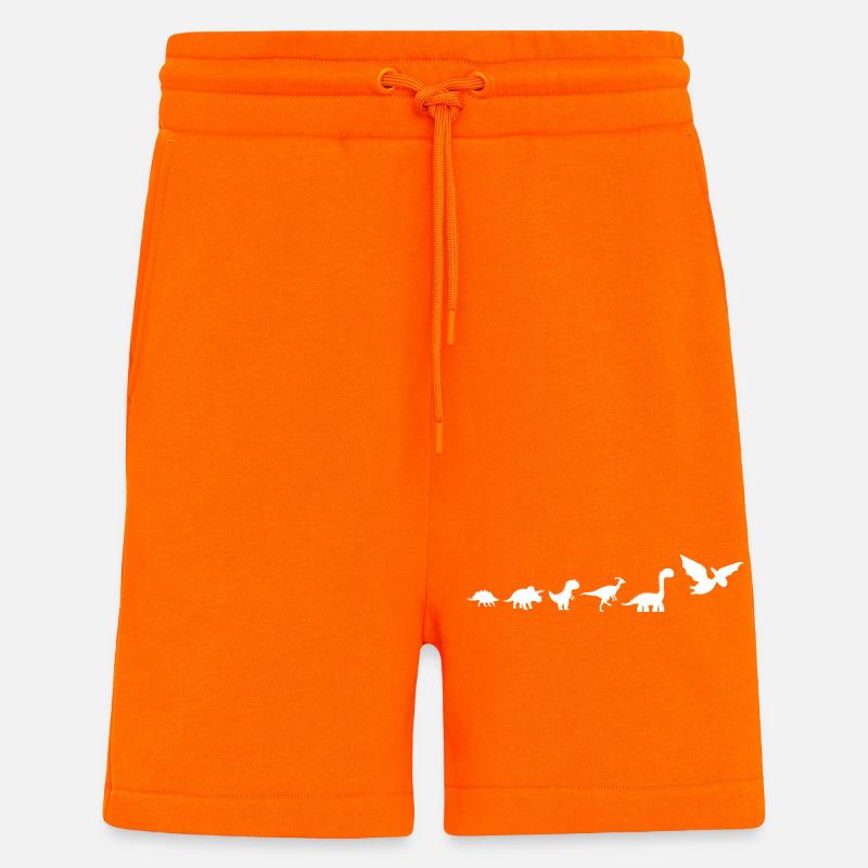 Dinosaur Evolution - Shorts - made by SPREAD - SUNSET ORANGE