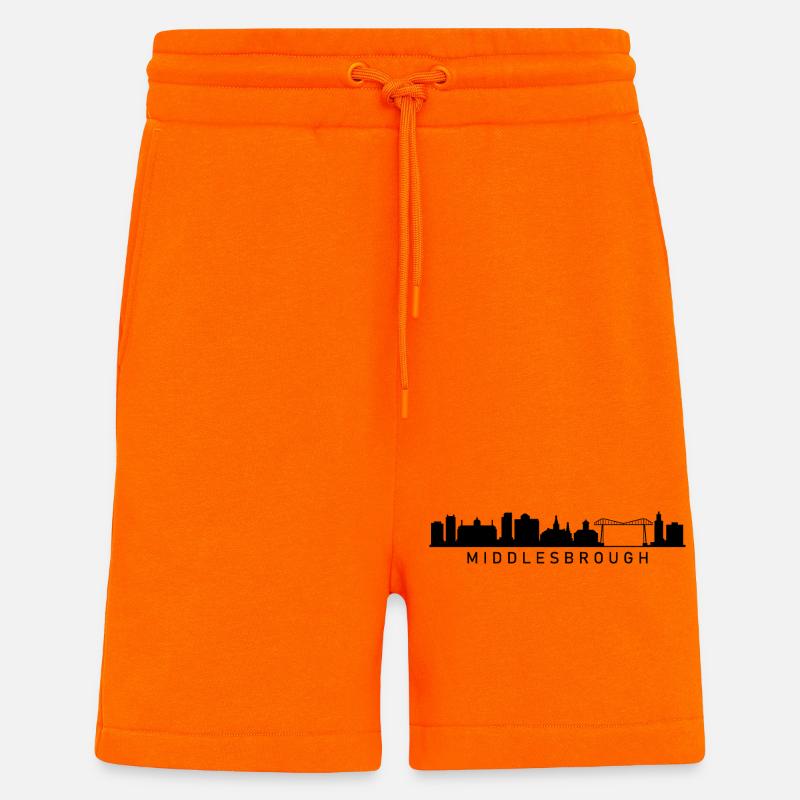 Silhouette de Middlesbrough - Short bio décontracté fabriqué en UE - SUNSET ORANGE