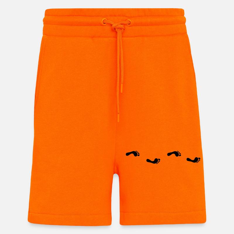 Footprints - Shorts - made by SPREAD - SUNSET ORANGE