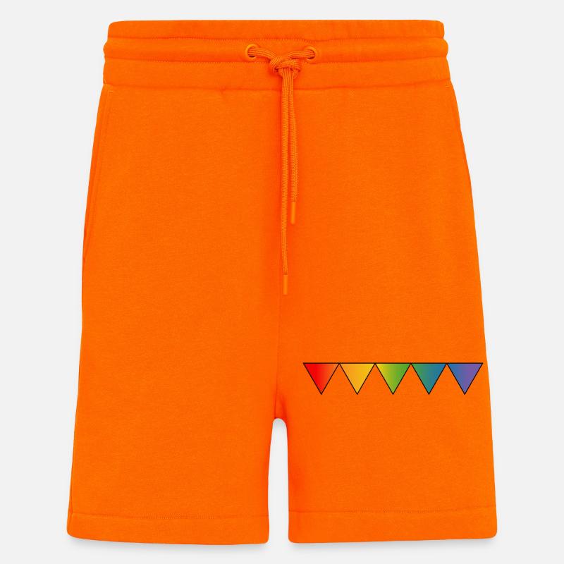 Regenbogen queer triangles - Shorts - made by SPREAD - SUNSET ORANGE