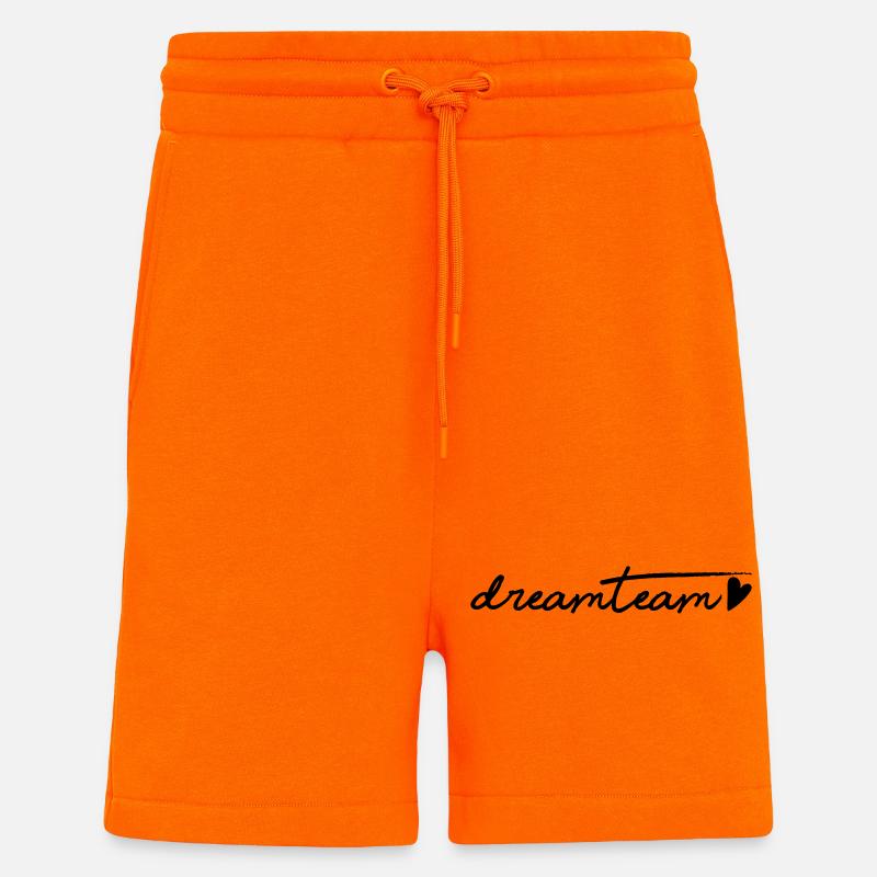 L’équipe de rêve du Black Heart - Short bio décontracté fabriqué en UE - SUNSET ORANGE