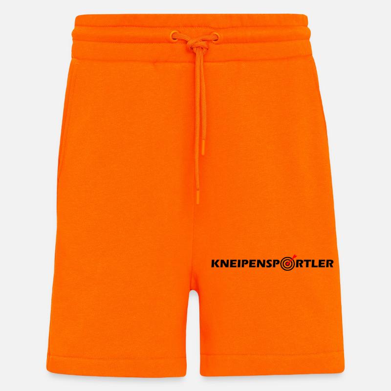 Fléchettes, fléchettes, sportifs de pub - Short bio décontracté fabriqué en UE - SUNSET ORANGE