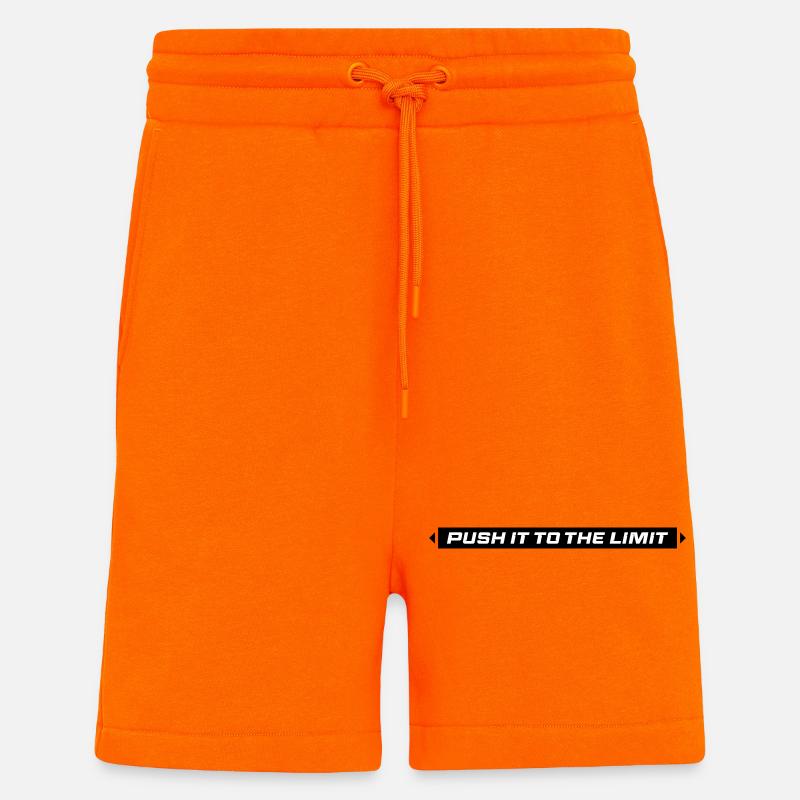 Poussez ça à la limite - Short bio décontracté fabriqué en UE - SUNSET ORANGE