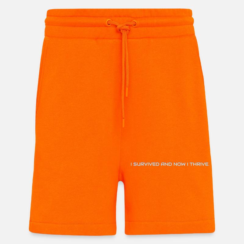 I_survived_and_now_I_thrive - Shorts - made by SPREAD - SUNSET ORANGE