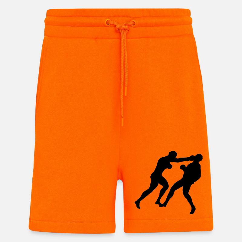 Boxe boxe - Short bio décontracté fabriqué en UE - SUNSET ORANGE