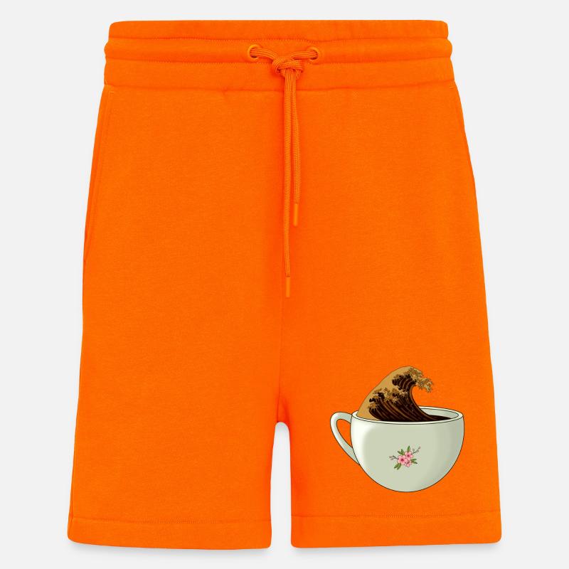 Die große Welle Koffein - Shorts - made by SPREAD - SUNSET ORANGE