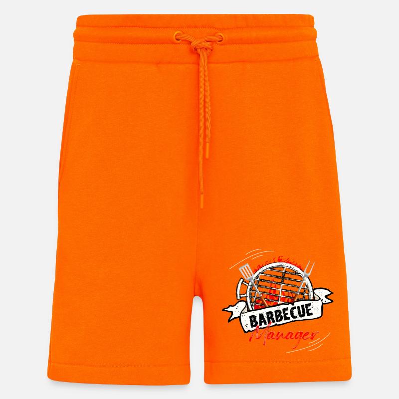 Gestionnaire de barbecue - Short bio décontracté fabriqué en UE - SUNSET ORANGE
