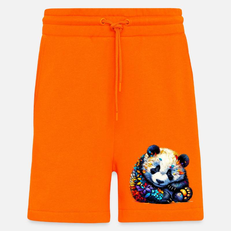 Panda - Short bio décontracté fabriqué en UE - SUNSET ORANGE